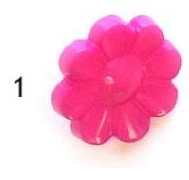 Button, acrylic, 16mm, flower, various colours - Image 3