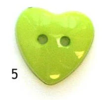 Button, acrylic, heart, various colours - Image 7