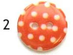 Button, resin, 18mm, dots in various colours - Image 3