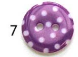 Button, resin, 18mm, dots in various colours - Image 8