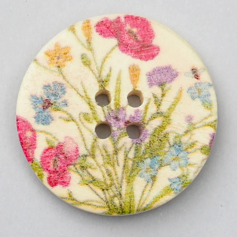 Button, wood, 30mm, six types - Image 6