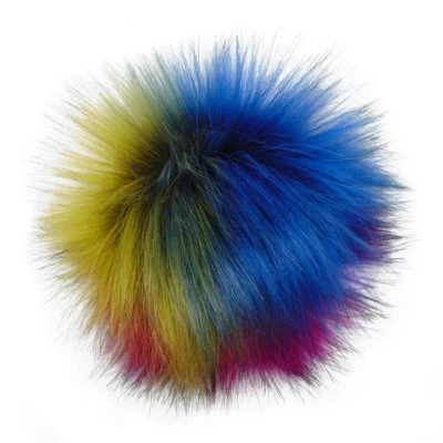 Snap-On Faux Fur Pompoms, Colour - Image 4
