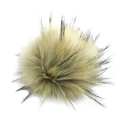 Snap-On Faux Fur Pompoms, Natural - Image 4