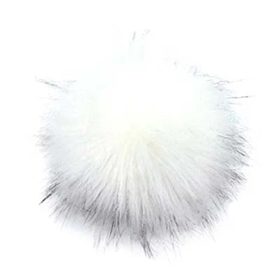 Snap-On Faux Fur Pompoms, Natural - Image 6